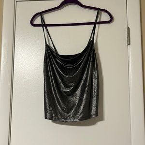 Shimmer crop top tank